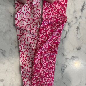 Coach Pink and White Heart Scarf